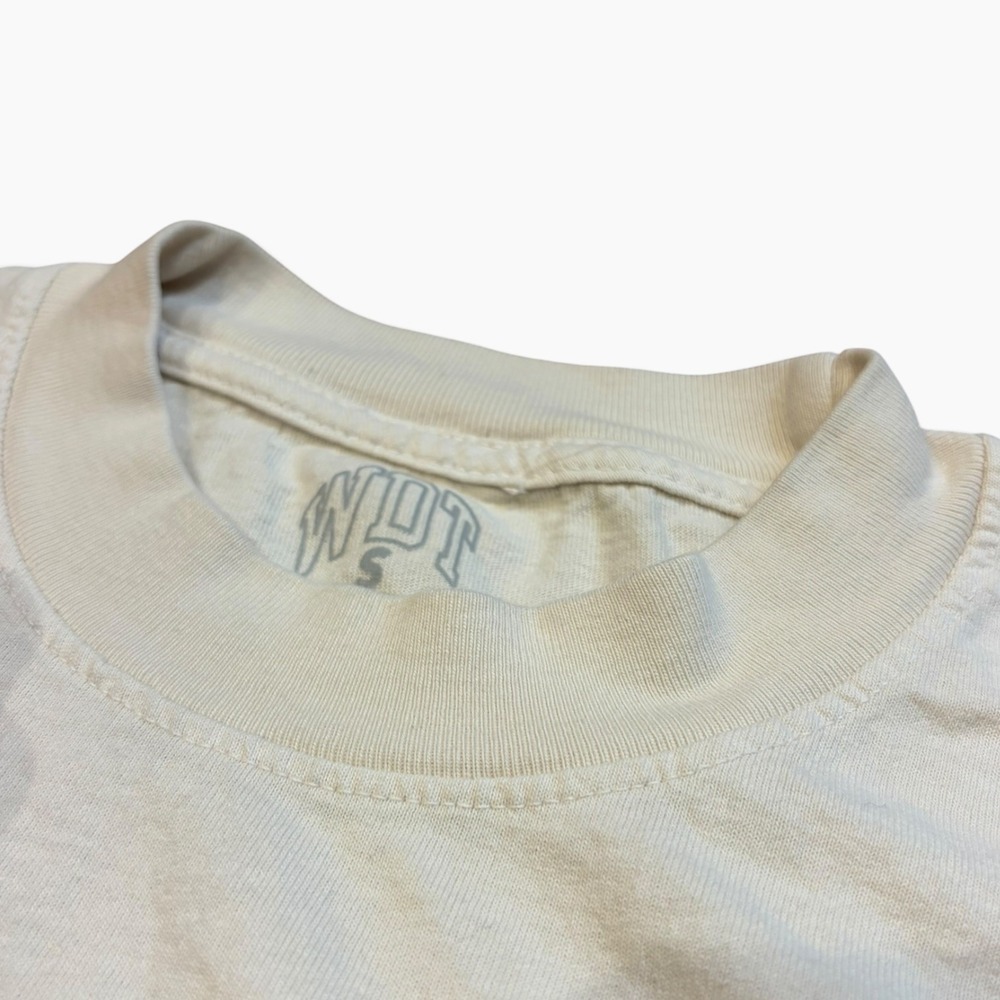 WDT Wisconsin Design Team Eagle River Graphic T-Shirt Mens Small Cream USA Made